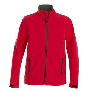Printer Mens Trial Soft Shell Jacket / Red